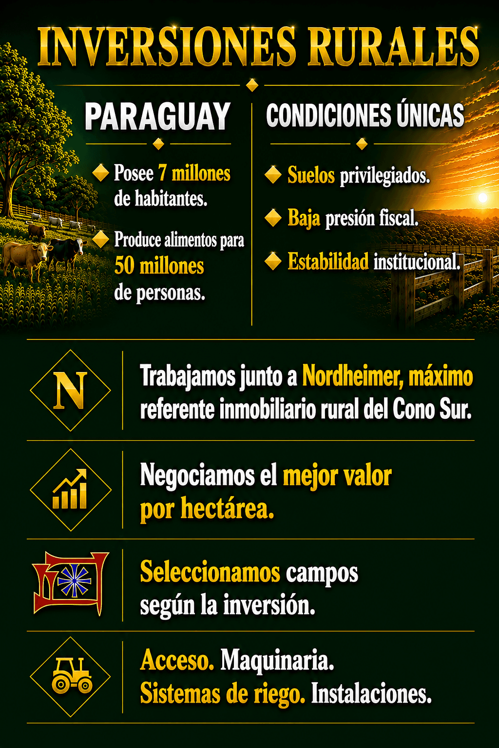 Campos e inversiones rurales